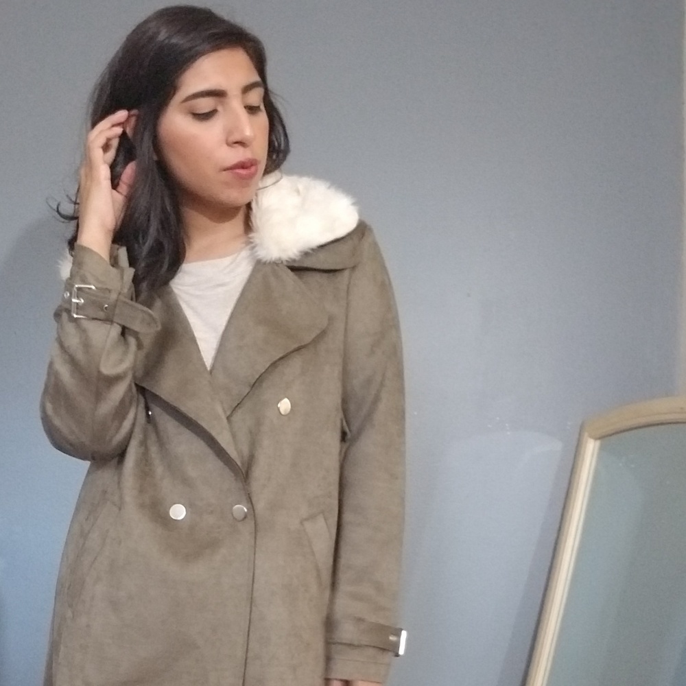 OVERSIZED BOYFRIEND TAUPE JACKET - Picture 15 of 15